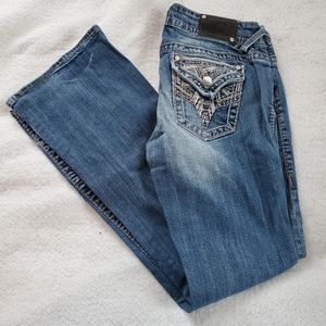 Vigoss The New York Distressed Boot Cut Jeans, Sz 7/8, L33